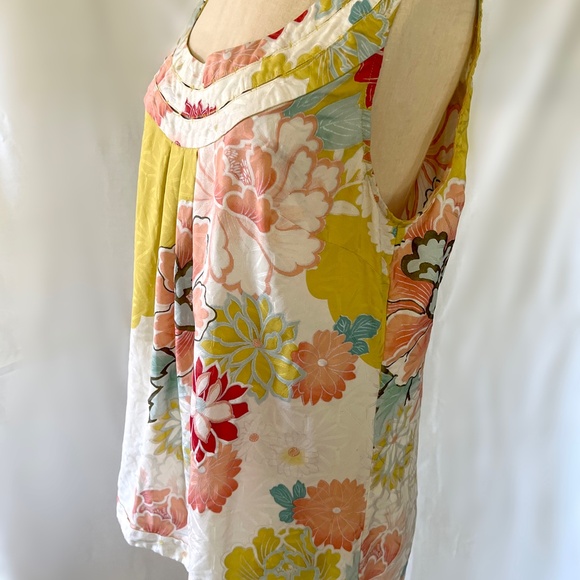Anthropologie Leifsdottir Silk Floral top Size 12 - Picture 4 of 9